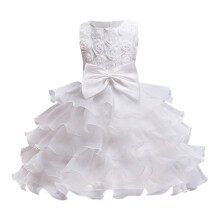 Elegantes ärmelloses Prinzessinnenkleid aus Mesh für Mädchen, Größe 6