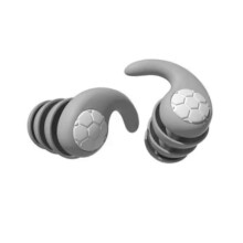 Silicone Earplugs with Noise Reduction Filter Gray 3-Layer