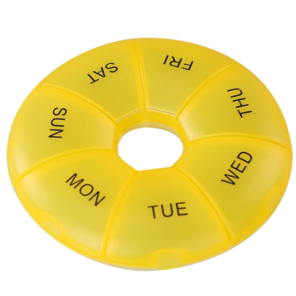 Wzzjkit pill organizer 7-day portable weekly dispenser
