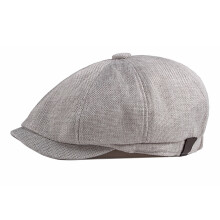 Men's Cotton Newsboy Cap Solid Color Vintage Style
