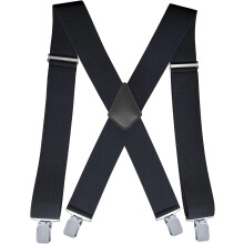 Men's Heavy Duty Elastic X-Back Suspenders 2 Inch