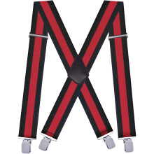 Men's Heavy Duty Elastic X-Back Suspenders 2 Inch