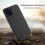 Ag luí le iPhone15Pro Max - Clúdach Dubh Neamhlonrach 6