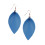 Women's handmade bohemian leaf drop earrings turquoise 1