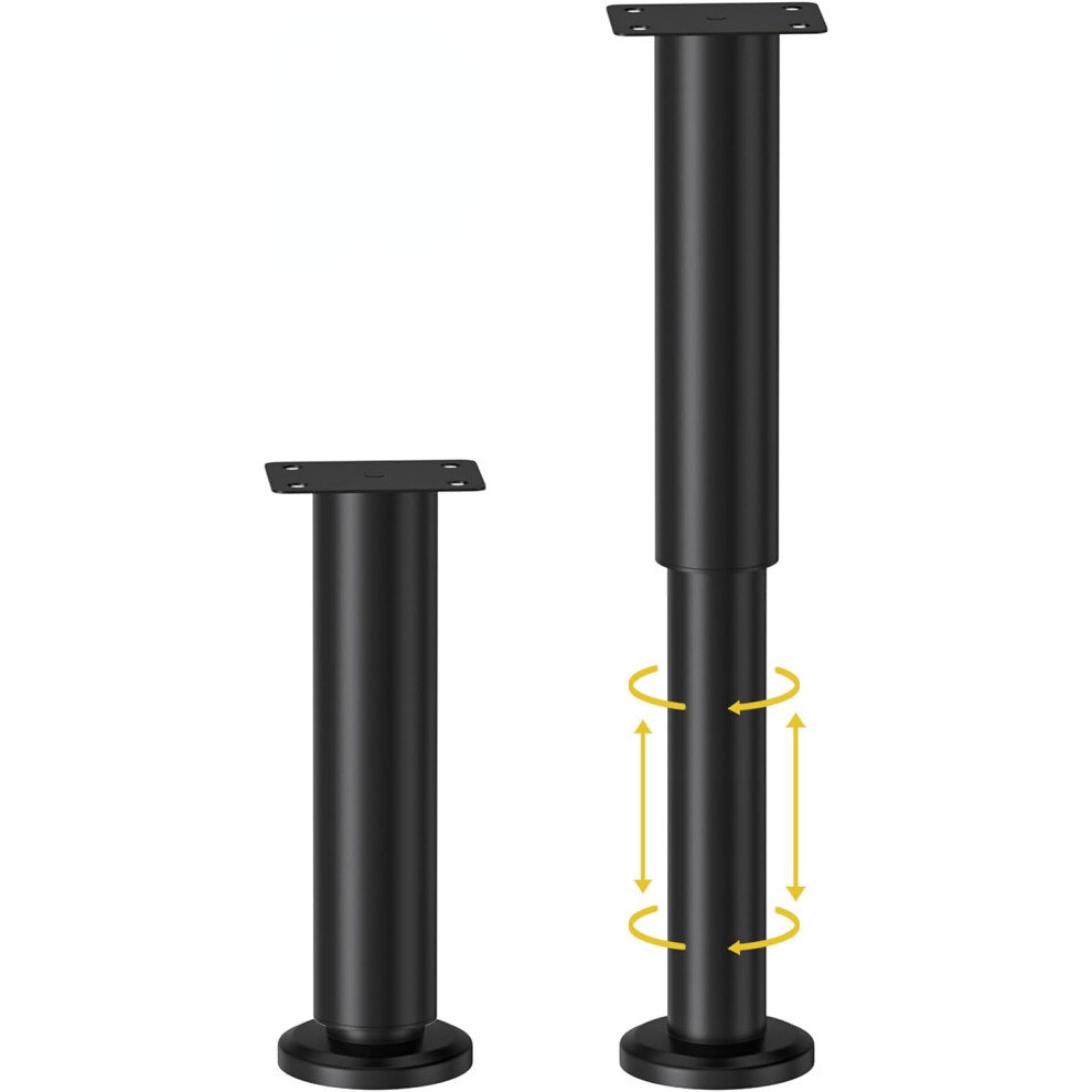 Metal Adjustable Bed Legs 7.08-12.2 Inch 2 Pcs 963904303847