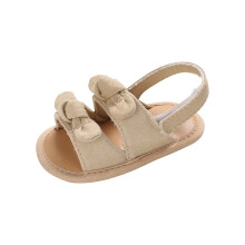 OAVQHLG3B Baby meisjes sandalen met strepen, effen kleur, platte zomerschoenen voor peuters en baby's, eerste stapjes