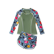 Conjunto de biquíni estilo tankini com estampa floral para meninas adolescentes, tamanhos 11 a 16.