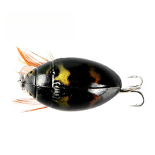 2PC Fishing Lures Jigs 4g Floating Water Small Minnow Fat Bionic Beetle Blood Slot Hook Plastic Fake Fish Bait Set