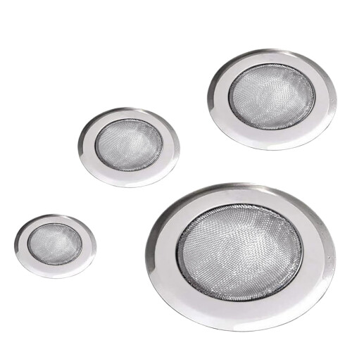 Afløbsfiltre i rustfrit stål 4 stk. 5,3–11,3 cm