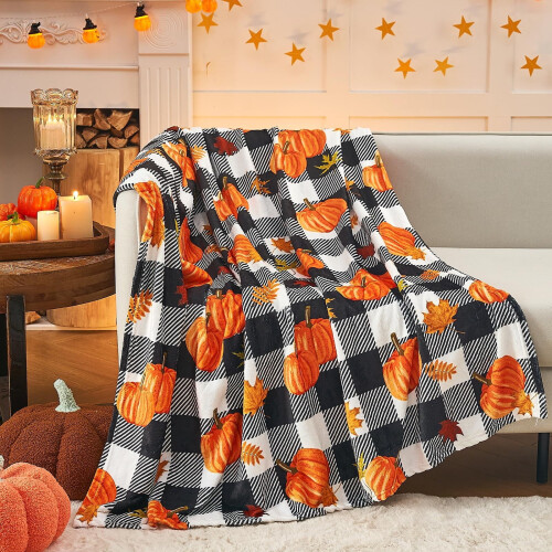 Pătură de Halloween din flanel, 76x101 cm