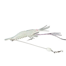 8PC Shrimp Luminous Bait Set with Rotating Beads and Artificial Glow for Saltwater and Freshwater Fishing