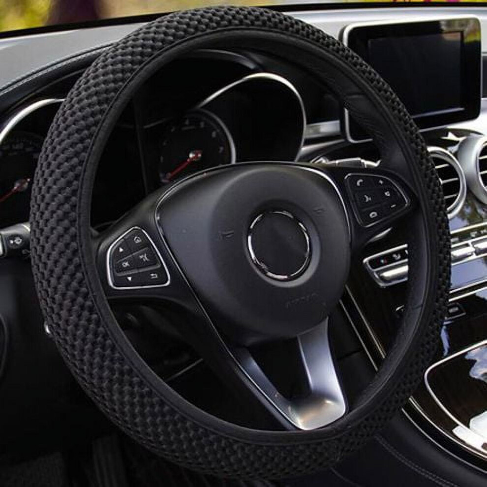 Steering Wheel Cover Ice Silk Elastic 38Cm Black 900223067838