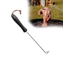 Espátula para barbacoa y gancho para carne de acero inoxidable de 12,52 pulgadas.