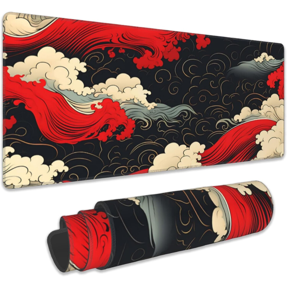 Japanese Sea Waves Gaming Mouse Pad 31.5X15.7 Inches 959110280676