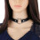Choker O-ring KAT Kat Killing Øre Sort PU Læder Kawaii Anime Sort 2