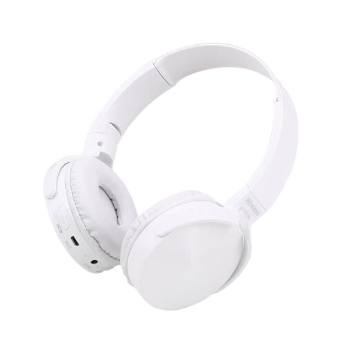 Bluetooth-hovedtelefoner med hvidt kabel og gaming-headset