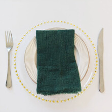 Käsintehdyt pellavalautasliinat, pestävät, 6 kpl, 32,6 x 32,6 cm