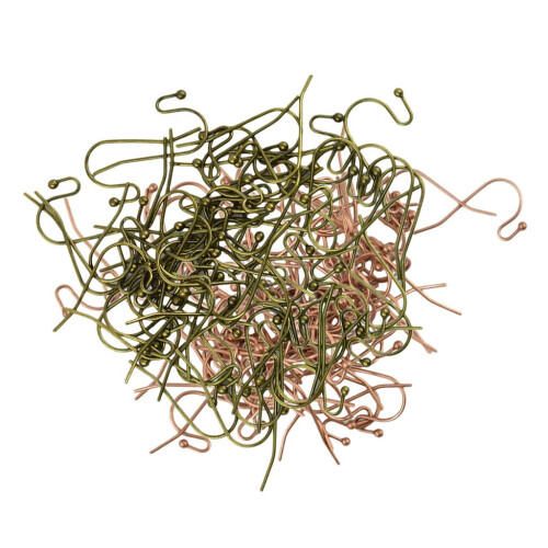 Fish Ear Hooks Dot Wire for Jewelry Making 200 pcs