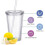Double-walled plastic coffee mug with lid and straw 500 ml 4