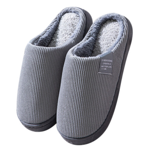 Herreplys slip-on hjemmesko, størrelse 12, ekstra brede