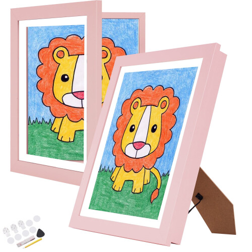 Kids Art Frames Pink 8.511 Inch Front-Opening Display