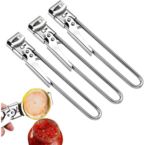 Ouvre-bocal réglable en acier inoxydable (3 pièces)