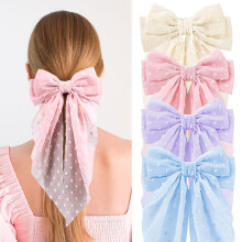 Kokardy do włosów dla kobiet i dziewcząt w stylu vintage francuskim, duże