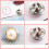 Brooch Buttons White 20 pcs 2
