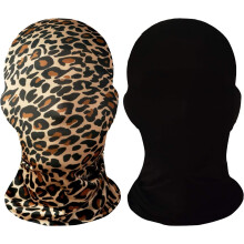 Volledig gezichtsmasker van spandex, unisex, 2 stuks