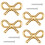 Gold Brass Bow Drawer Knobs 4 pcs 1
