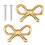 Gold Brass Bow Drawer Knobs 2 pcs 1