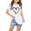 Kortærmet bomuldstop til småbørns piger, hvid, 4 år 1