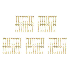 100Pcs Stainless Steel Flatware Fruit Fork Dinnerware Appetizer Snack Dessert Fork Kitchen Tableware Leaf Shape