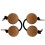 Cork Kashaka Shaker Ball Percussion Instrument 2 Pairs 1