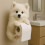 Hundformad toalettpappershållare väggmonterad 1