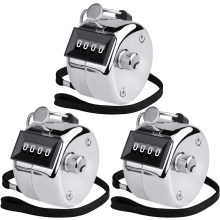 Metal Handheld Tally Counter 4-Digit Mechanical