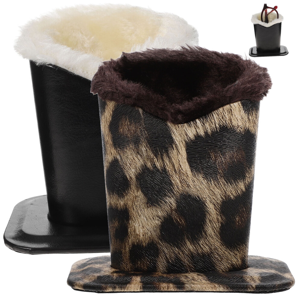Eyeglass Holder PU Leather Plush Lined 2 pcs