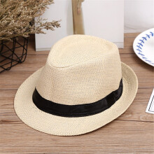 Jazz-Fedora-Strohhut für Kinder im Sommer
