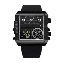 Ανδρικό ρολόι Quartz με διπλή οθόνη, αδιάβροχο 100 μέτρα