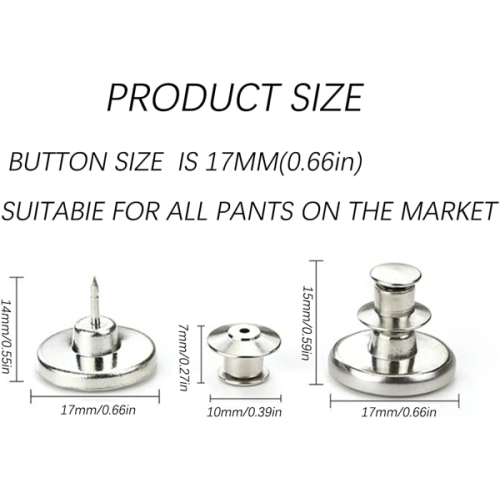 Removable Jeans Buttons Fashion Style 10-Pack 1