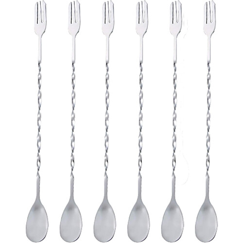 Rostfritt stål cocktailsked ergonomiskt handtag