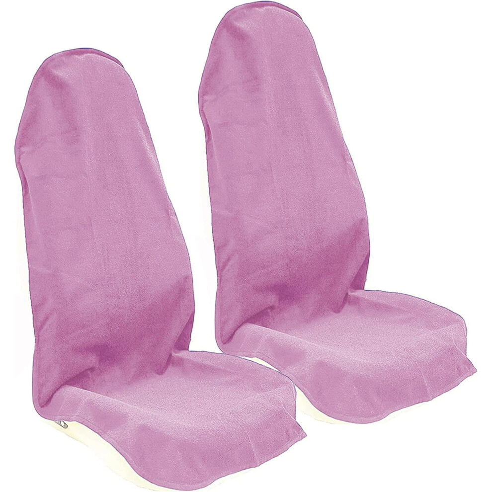 Waterproof Front Seat Covers For Cars - 2 Pcs Pink 913466514861