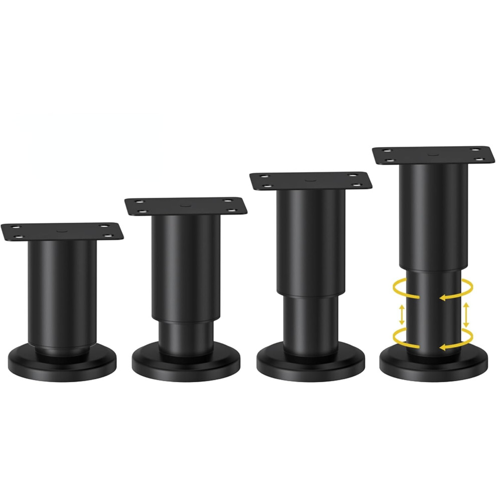 Metal Adjustable Furniture Legs 4 Pcs 3.15-4.72 Inch 913466516070
