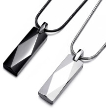 Wolframcarbid-Stabanhänger-Halskette aus Edelstahl in Schlangenform