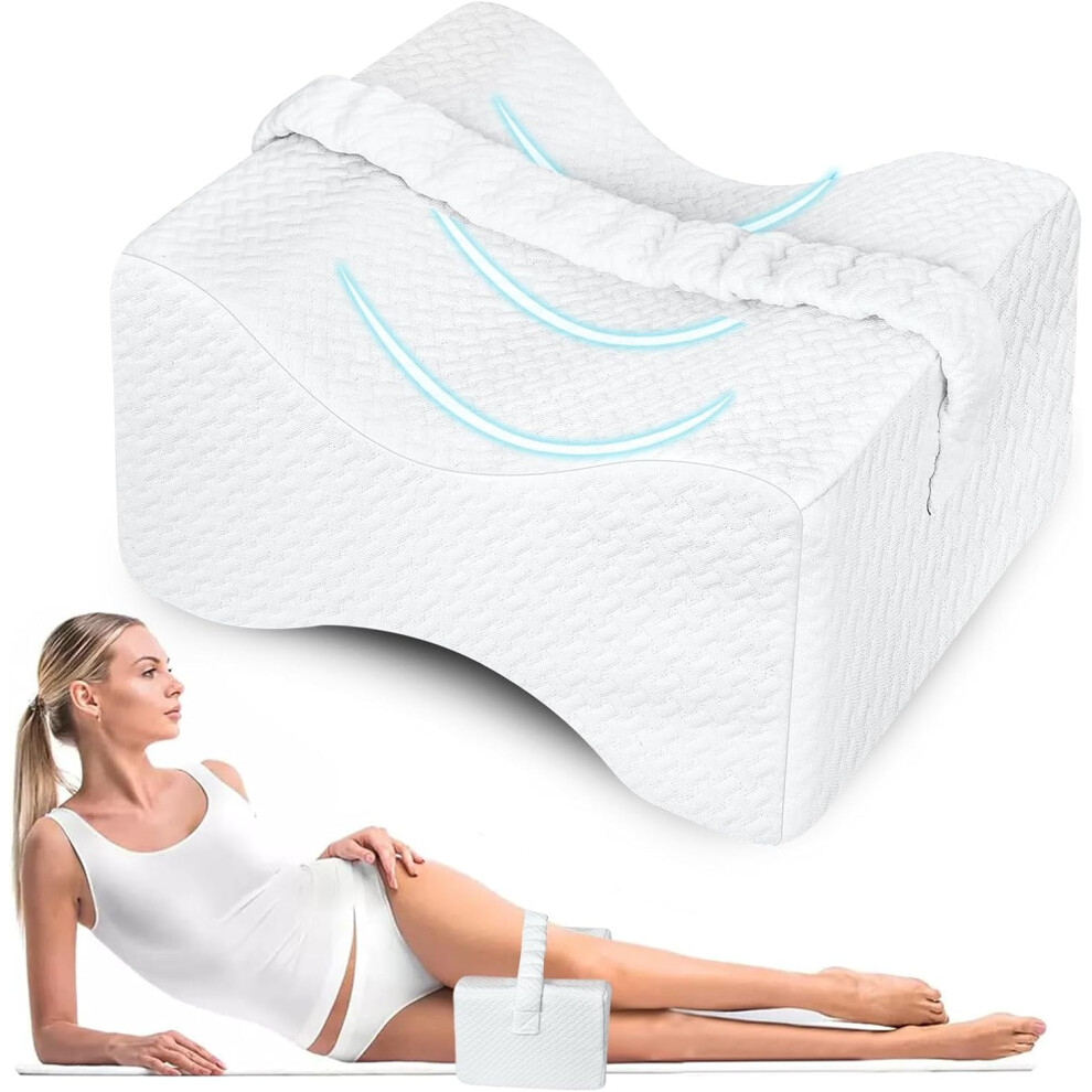 Knee Pillow for Side Sleepers White Support