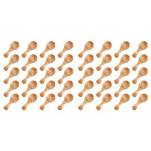 Small Wooden Spoons  Tasting Spoons Condiments Salt Spoons for Kitchen Cooking Seasoning Oil Coffee Tea Sugar 40Pcs