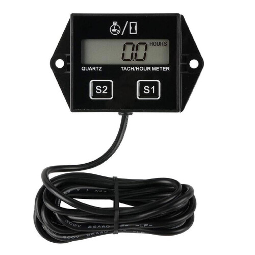 Digital RPM Tachometer and Hour Meter for 2 Engines
