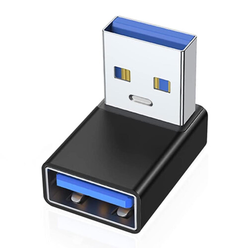 USB 3.0A mannelijk naar vrouwelijk haakse adapter
