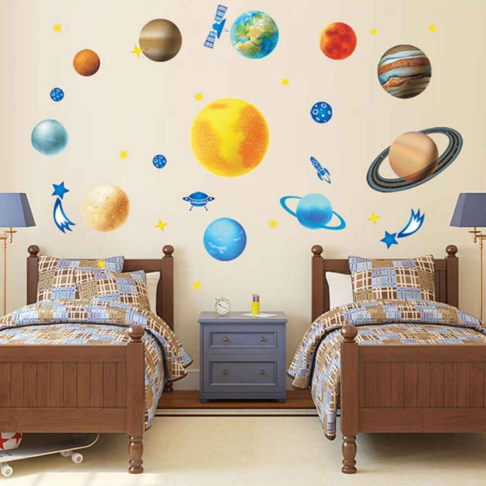 Solar System Wall Decals Peel and Stick Removable