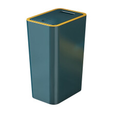 Poubelle de salle de bain avec couvercle, 8,3 litres, étroite, verte
